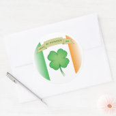 Happy St. Patrick's Day Runder Aufkleber (Umschlag)