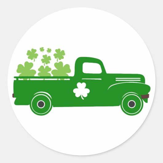 Happy St. Patricks Day ☘️ 🎉 Runder Aufkleber (Vorderseite)