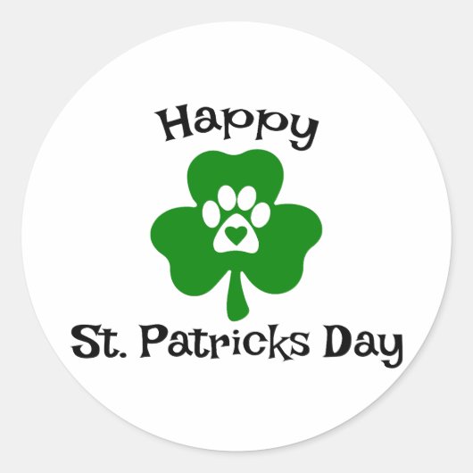 Happy St. Patricks Day ☘️ 🎉 Runder Aufkleber (Vorderseite)