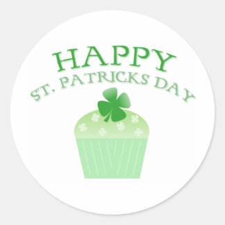 Happy St. Patrick's Day Runder Aufkleber