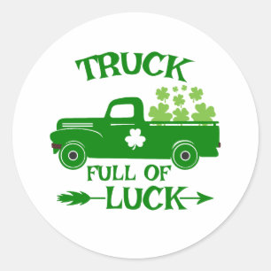 Happy St. Patricks Day ☘️ 🎉 Runder Aufkleber