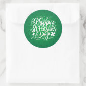 Happy St. Patrick's Day Runder Aufkleber (Tasche)