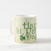 Happy St. Patrick's Day Rustic Kaffeetasse (Vorderseite Links)