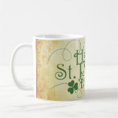 Happy St. Patrick's Day Rustic Kaffeetasse (Links)