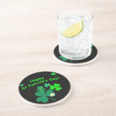 Happy St. Patrick's Day Sandstein Untersetzer (Seite)