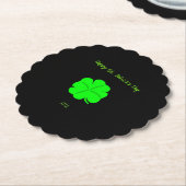 Happy St. Patrick's Day Scalloped Round Untersetze Untersetzer (angewinkelt)