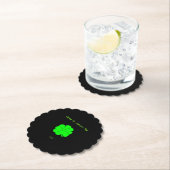 Happy St. Patrick's Day Scalloped Round Untersetze Untersetzer (Vor Ort)