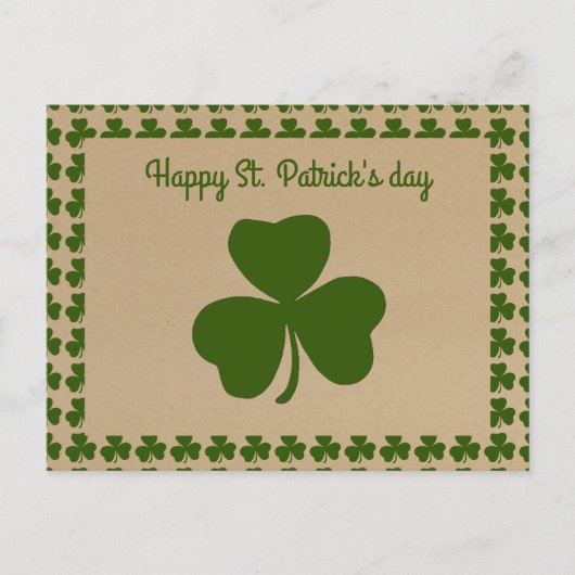 Happy St. Patrick's Day - Schutzheilige von Irland Postkarte (Vorderseite)