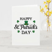 Happy St Patricks Day Script Card Karte (Gelbe Blume)