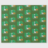 HAPPY ST PATRICK'S DAY Segen Kleeblatt Geschenkpapier (Flach)
