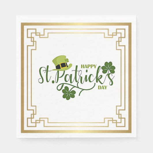 Happy St. Patrick's Day Serviette (Vorderseite)