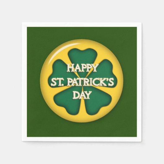 Happy St. Patrick's Day Serviette (Vorderseite)
