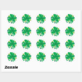 Happy St. Patrick's Day Shamrock Clover Stickers (Blatt)