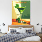 Happy St. Patrick's Day Shamrock Martini  Leinwanddruck (Insitu (Schlafzimmer))