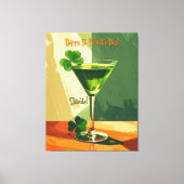 Happy St. Patrick's Day Shamrock Martini  Leinwanddruck (Vorderseite)