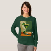 Happy St. Patrick's Day Shamrock Martini T-Shirt (Vorne ganz)