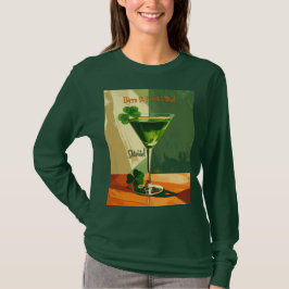 Happy St. Patrick's Day Shamrock Martini T-Shirt