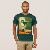 Happy St. Patrick's Day Shamrock Martini T-Shirt (Vorne ganz)