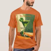 Happy St. Patrick's Day Shamrock Martini T-Shirt (Vorderseite)