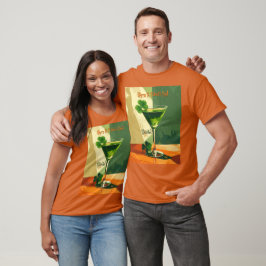 Happy St. Patrick's Day Shamrock Martini T-Shirt