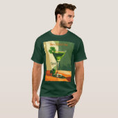 Happy St. Patrick's Day Shamrock Martini T-Shirt (Vorne ganz)
