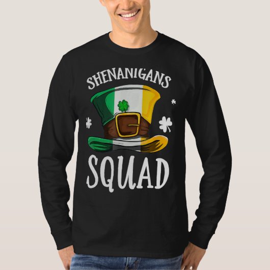 Happy St Patrick's Day Shenanigans Squad Hat Irlan T-Shirt (Vorderseite)