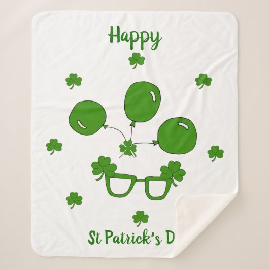 Happy St Patrick's Day Sherpadecke (Vorderseite)