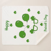 Happy St Patrick's Day Sherpadecke (Vorderseite (Horizontal))