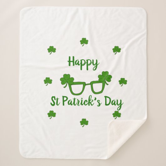 Happy St Patrick's Day Sherpadecke (Vorderseite)