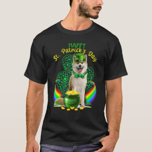 Happy St Patricks Day Shiba Inu Leprechaun Hat Sha T-Shirt