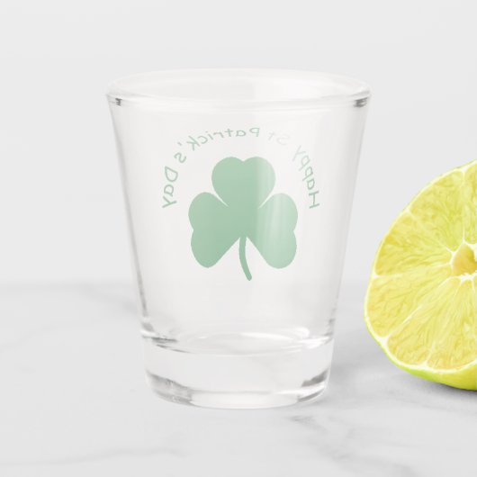 Happy St Patrick's Day Shot Glass Schnapsglas (Rückseite)