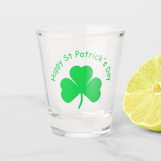 Happy St Patrick's Day Shot Glass Schnapsglas (Vorderseite)