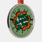 Happy St. Patrick's Day Silbernes Ornament (Rechts)