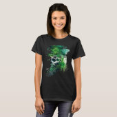 Happy St Patricks Day Skull C Green Shamrock 12 T-Shirt (Vorne ganz)
