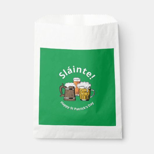 HAPPY ST PATRICKS DAY Sláinte Beers Green Geschenktütchen (Vorderseite)