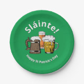 HAPPY ST PATRICK'S DAY Sláinte Beers Pappteller (Vorderseite)