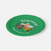 HAPPY ST PATRICK'S DAY Sláinte Beers Pappteller (Schrägansicht)