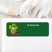 Happy St. Patrick's Day Sloth-Adressetikett (Insitu)