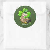 Happy St. Patrick's Day Sloth Aufkleber (Tasche)