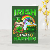 Happy St. Patrick's Day Sloth Card Karte (Gelbe Blume)