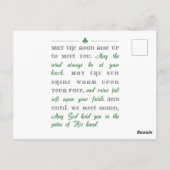 Happy St. Patrick's Day Sloth Postkarte (Rückseite)