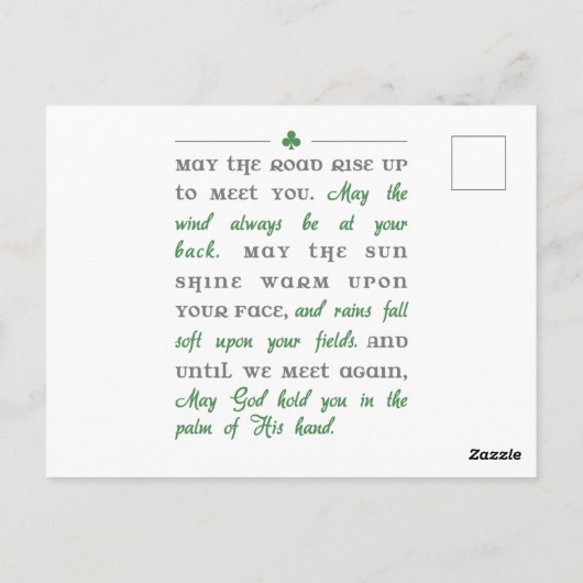 Happy St. Patrick's Day Sloth Postkarte (Rückseite)