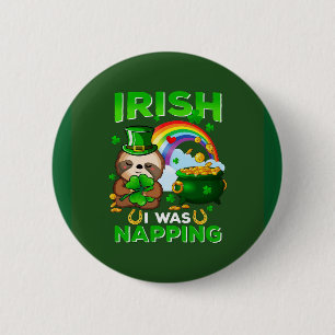 Happy St. Patrick's Day Sloth Taste Button