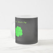 Happy St. Patrick's Day Small Mattiert Glass Tasse (Vorderseite Links)