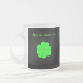Happy St. Patrick's Day Small Mattiert Glass Tasse (Links)