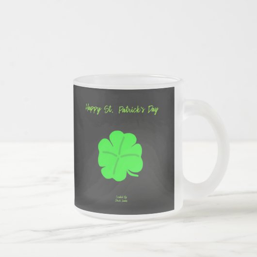 Happy St. Patrick's Day Small Mattiert Glass Tasse (Rechts)