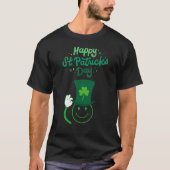 Happy St. Patrick's Day Smily Gesicht in einem Hut T-Shirt (Vorderseite)