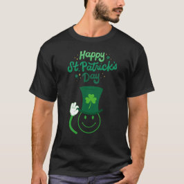 Happy St. Patrick's Day Smily Gesicht in einem Hut T-Shirt