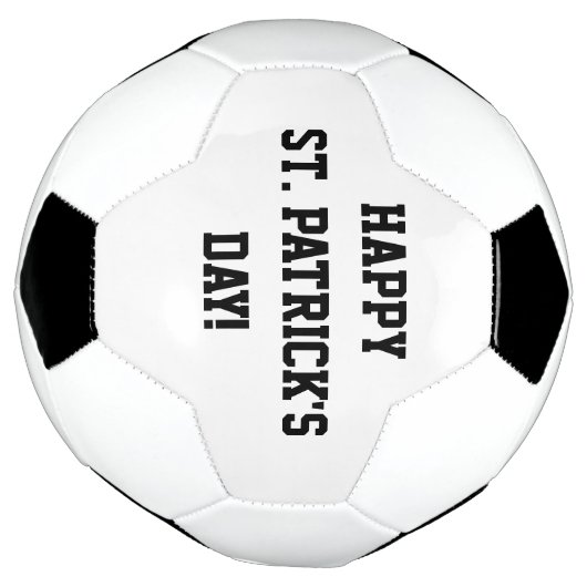Happy St. Patrick's Day Soccer Ball Schwarz-weiß (Gedreht)