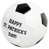 Happy St. Patrick's Day Soccer Ball Schwarz-weiß (Dreiviertel)